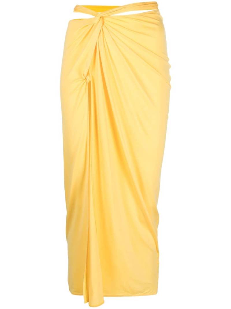 Jacquemus Espelho cut-out midi skirt - Yellow von Jacquemus