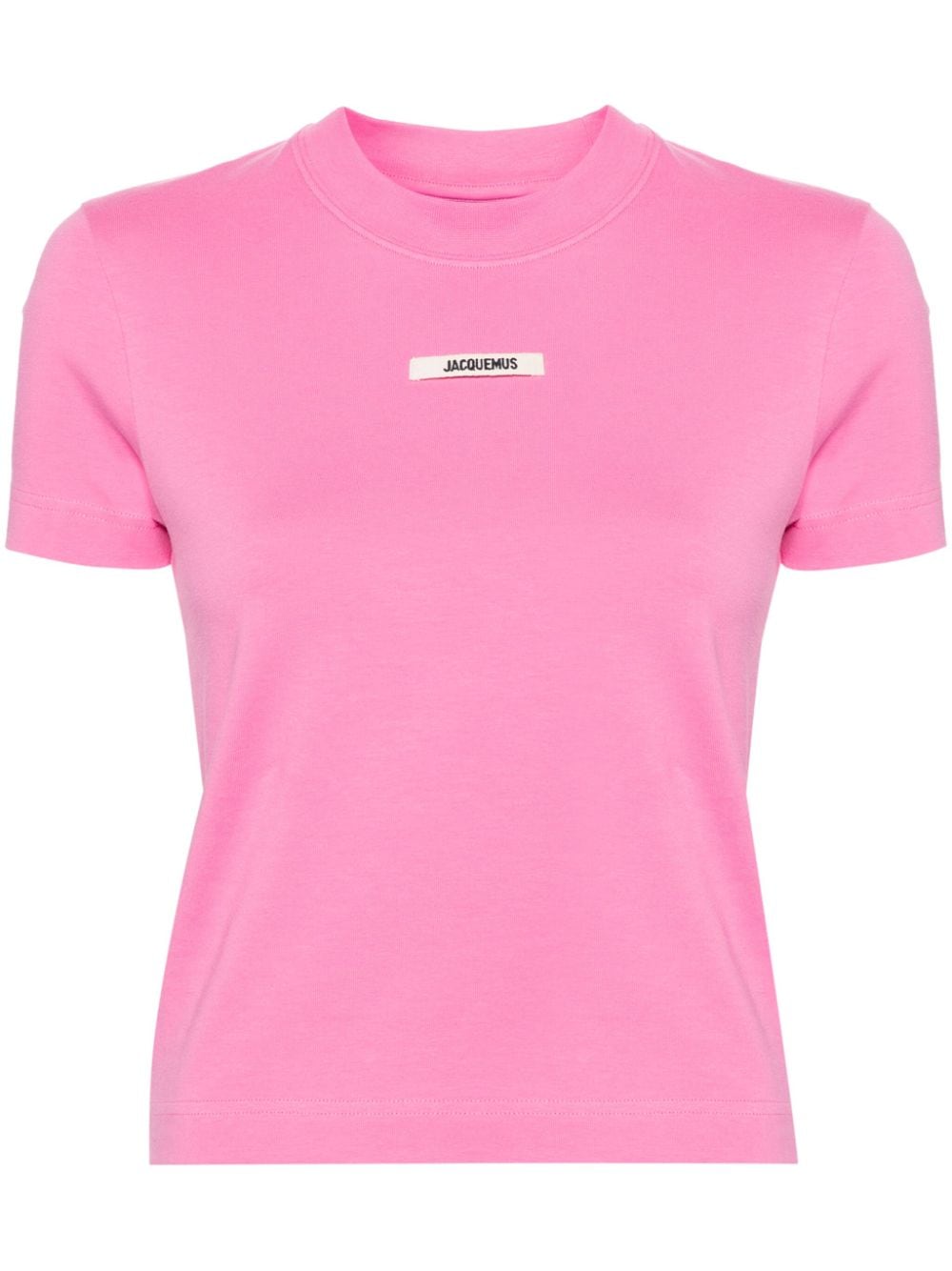 Jacquemus Gros Grain logo-patch T-shirt - Pink von Jacquemus