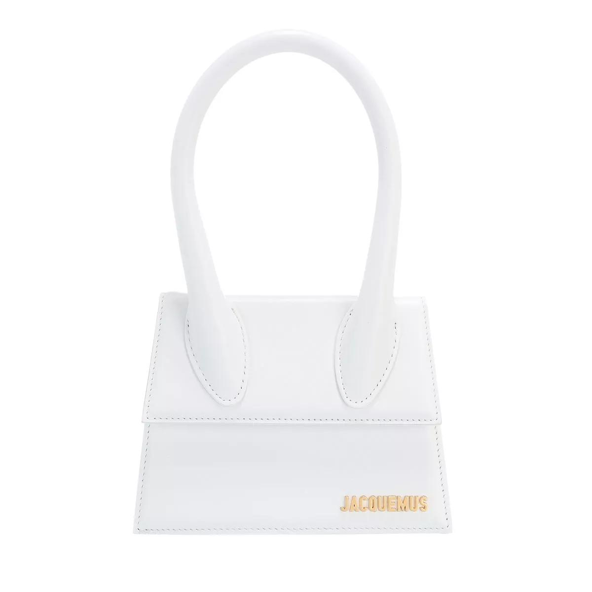 Jacquemus Henkeltasche - Le Chiquito Moyen Top Handle Bag Leather - Gr. unisize - in Weiß - für Damen von Jacquemus