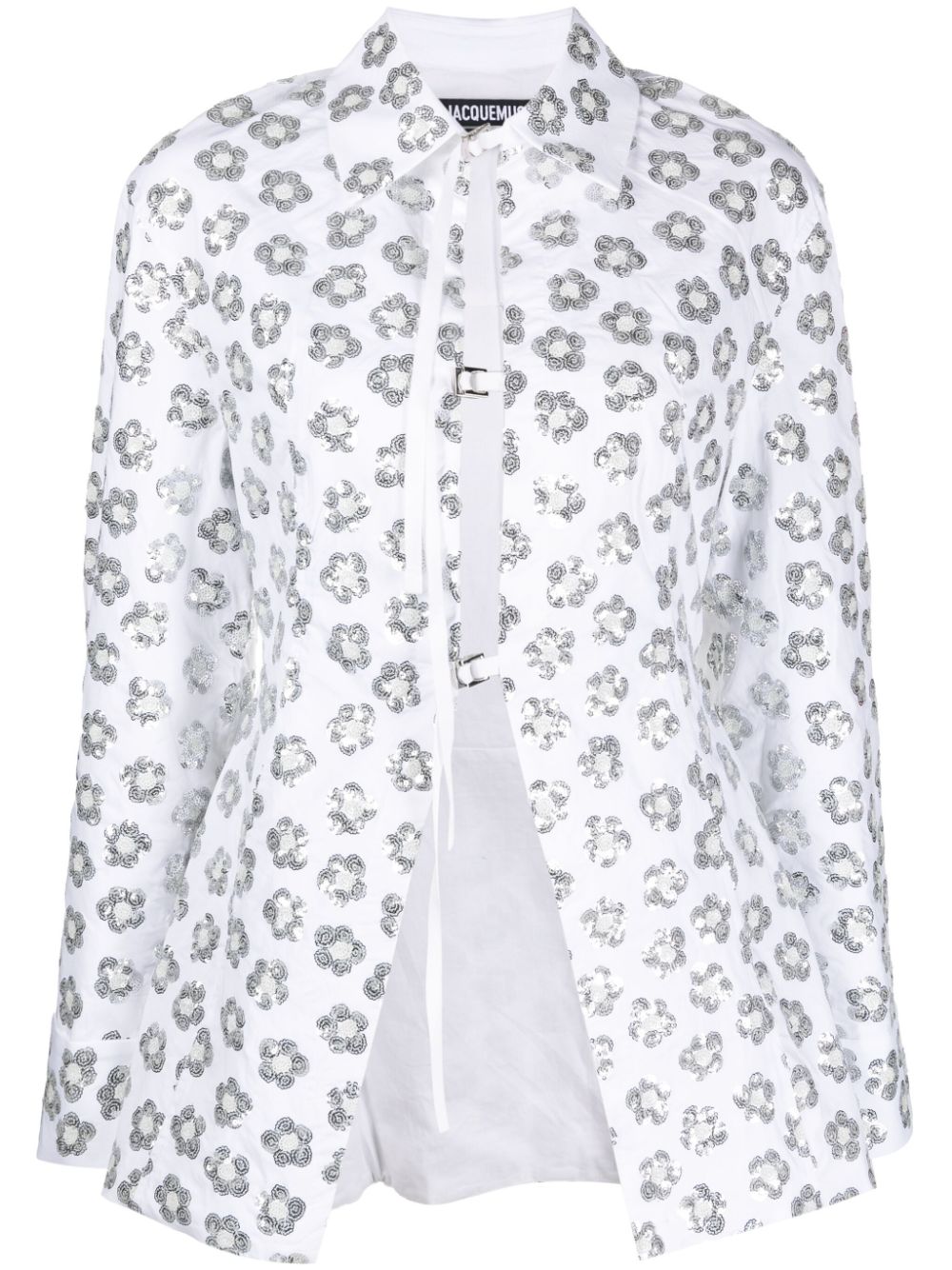 Jacquemus La Chemise Lavoir Brodée embellished shirt - White von Jacquemus