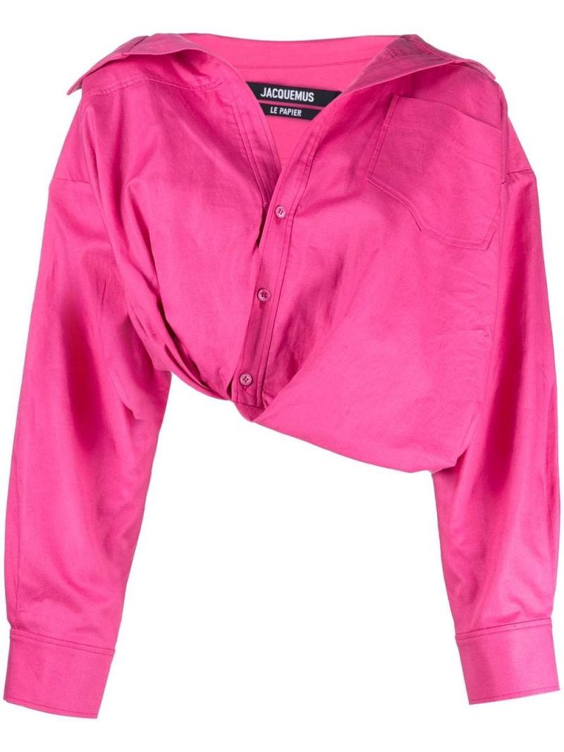 Jacquemus La Chemise Mejean tucked blouse - Pink von Jacquemus