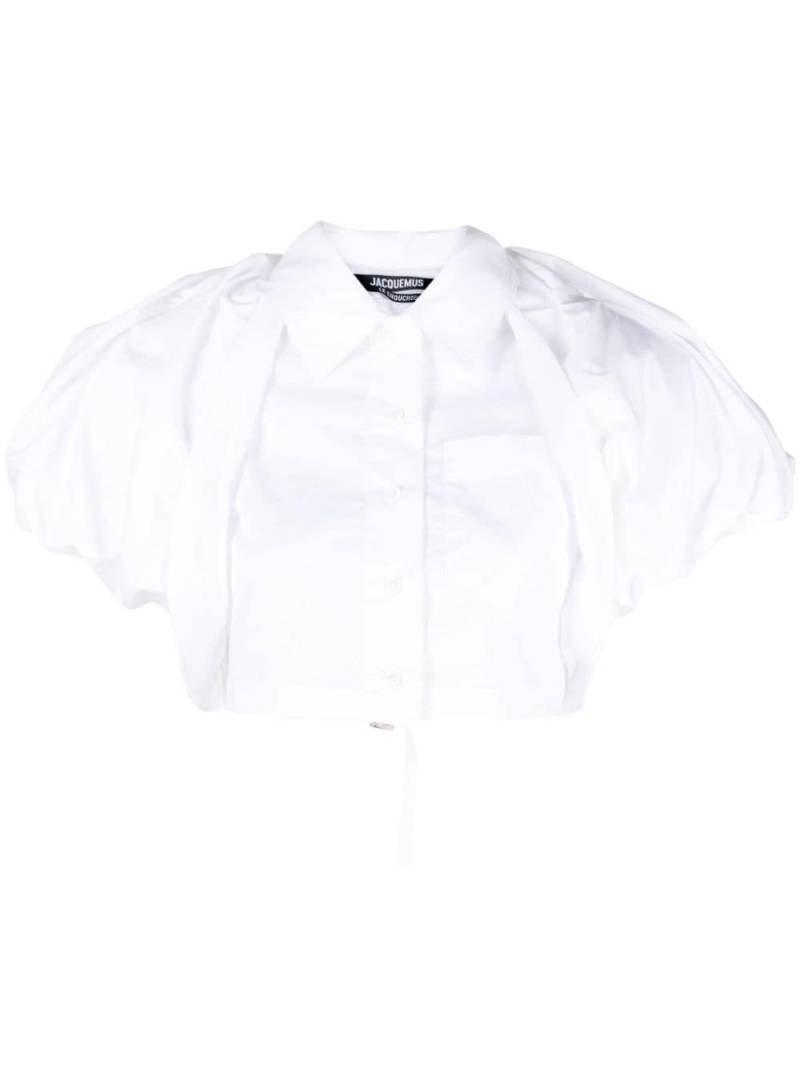 Jacquemus La Chemise Pavane cropped shirt - White von Jacquemus