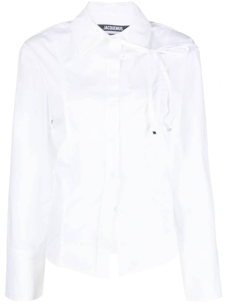 Jacquemus La Chemise Ruban cotton shirt - White von Jacquemus