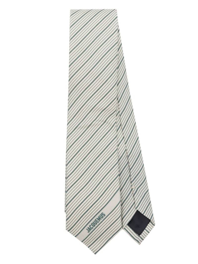 Jacquemus La Cravate striped tie - Green von Jacquemus