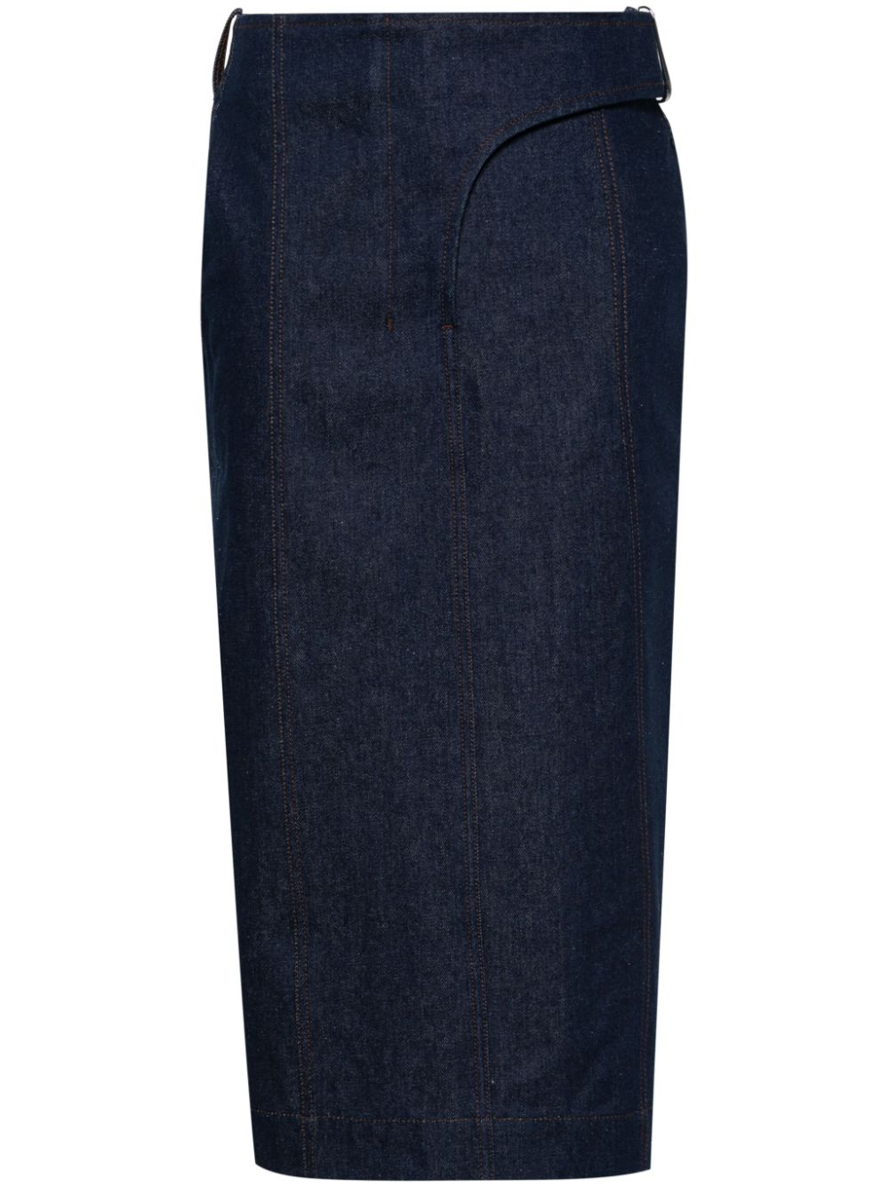 Jacquemus La Jupe de-Nimes Obra denim midi skirt - Blue von Jacquemus