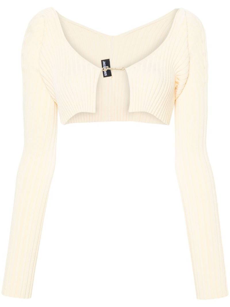 Jacquemus La Maille Pralu cropped cardigan - Yellow von Jacquemus