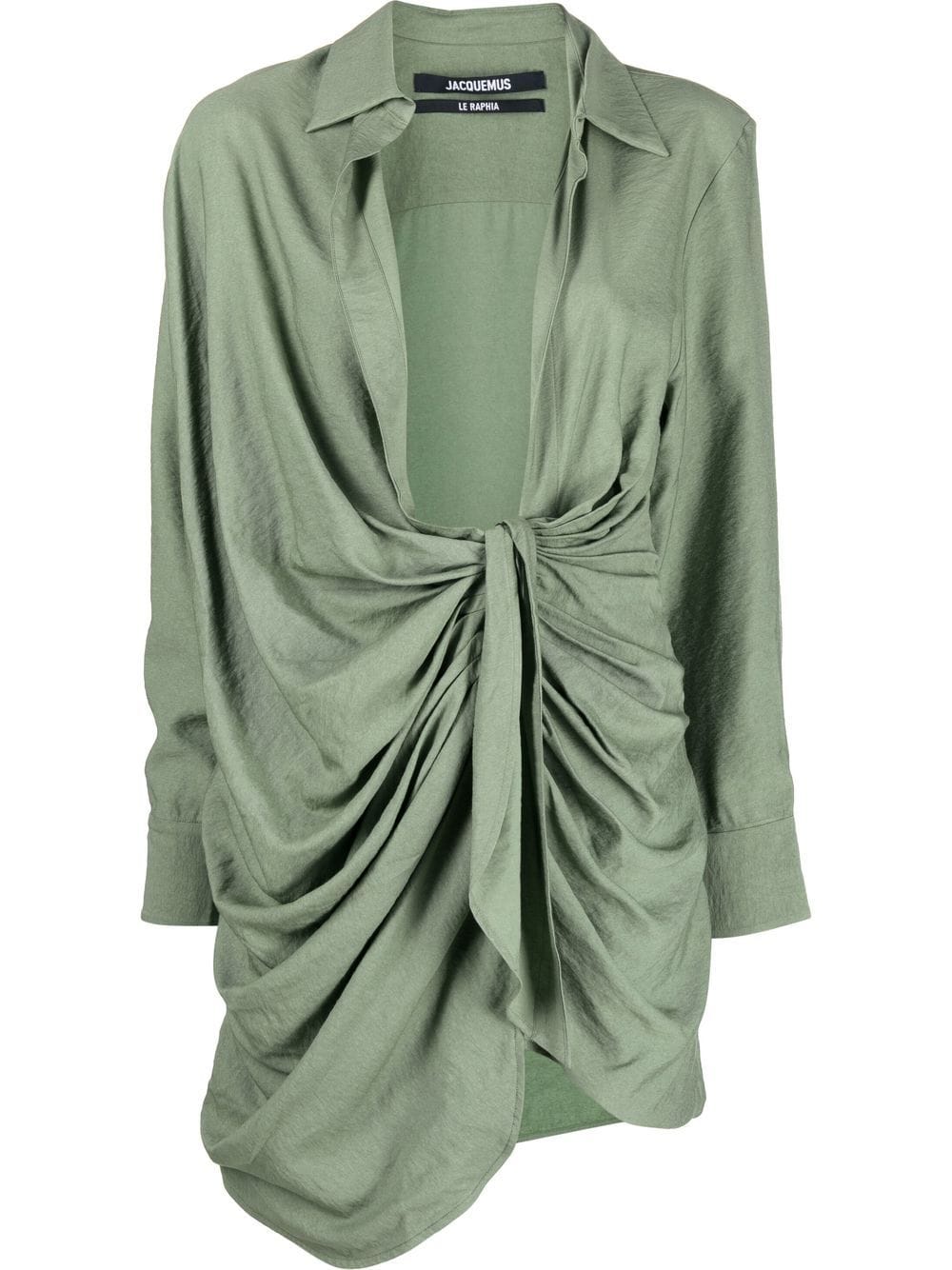 Jacquemus La Robe Bahia draped shirtdress - Green von Jacquemus