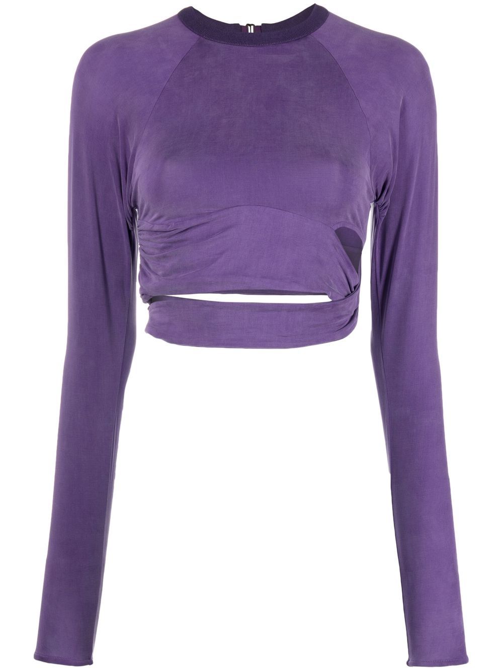 Jacquemus La T-shirt Espelho cut-out crop top - Purple von Jacquemus