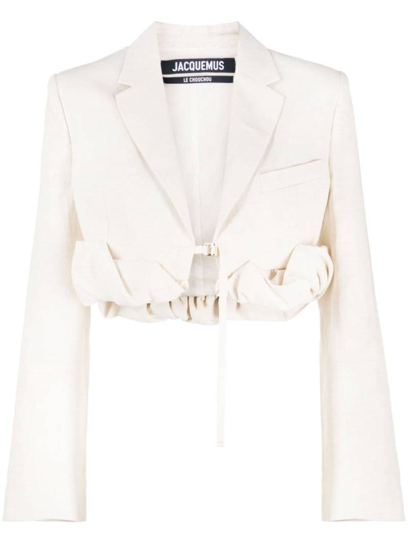 Jacquemus La Veste Croissant cropped jacket - Neutrals von Jacquemus