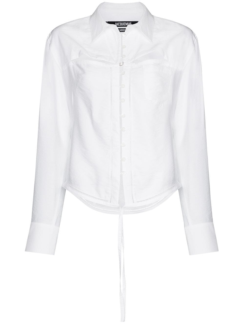 Jacquemus La chemise Nappe cut-out shirt - White von Jacquemus