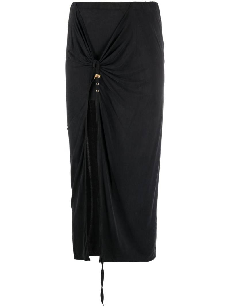 Jacquemus La jupe pareo Croissant midi skirt - Black von Jacquemus