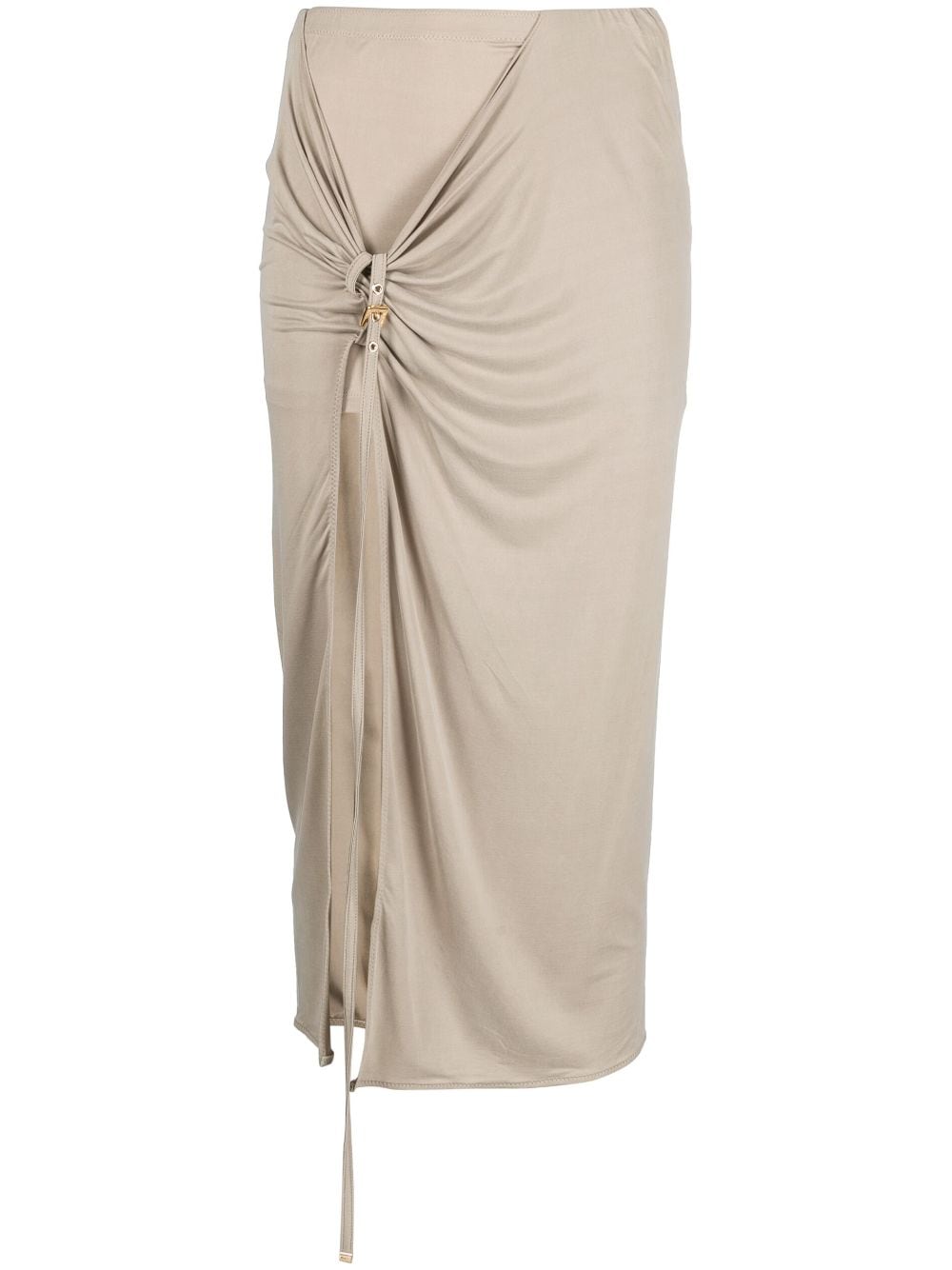 Jacquemus La jupe pareo Croissant midi skirt - Grey von Jacquemus