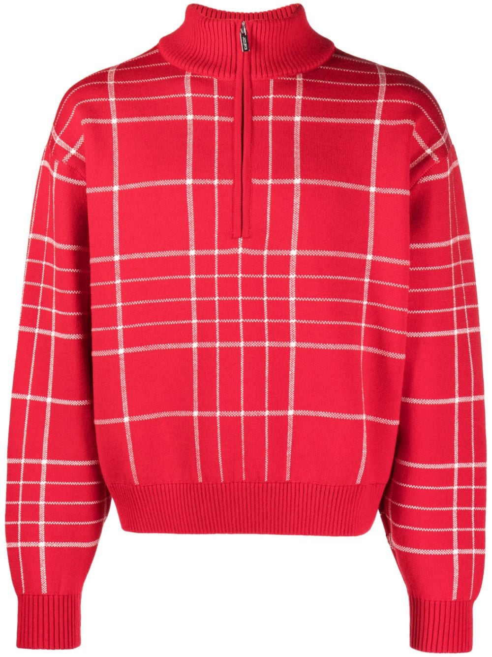 Jacquemus La Maille Carro checked sweatshirt - Red von Jacquemus