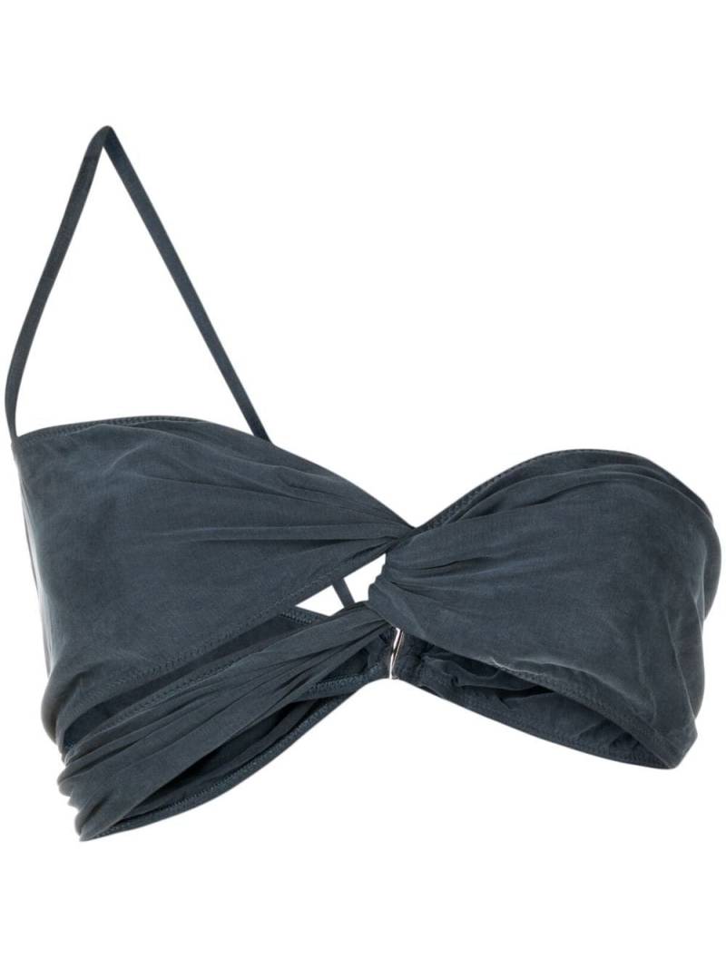 Jacquemus Le Bandeau asymmetric top - Blue von Jacquemus