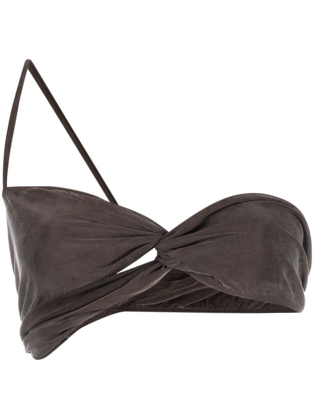 Jacquemus Le Bandeau asymmetric top - Brown von Jacquemus