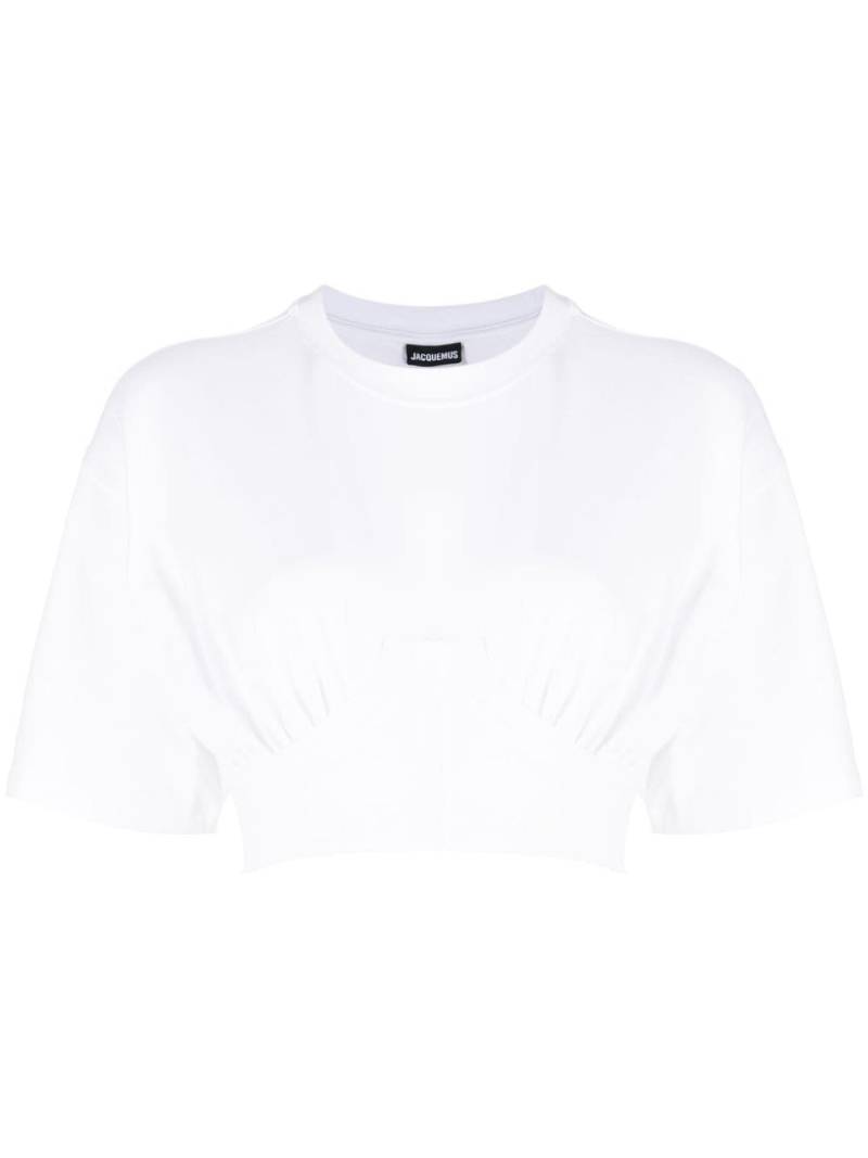 Jacquemus Le Caraco cropped T-shirt - White von Jacquemus