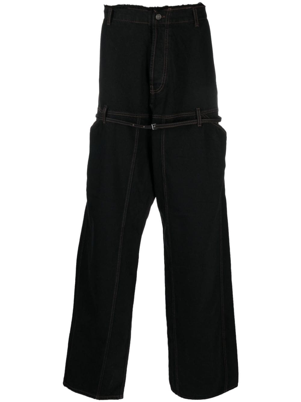 Jacquemus Le De Nîmes Criollo mid-rise wide-leg jeans - Black von Jacquemus