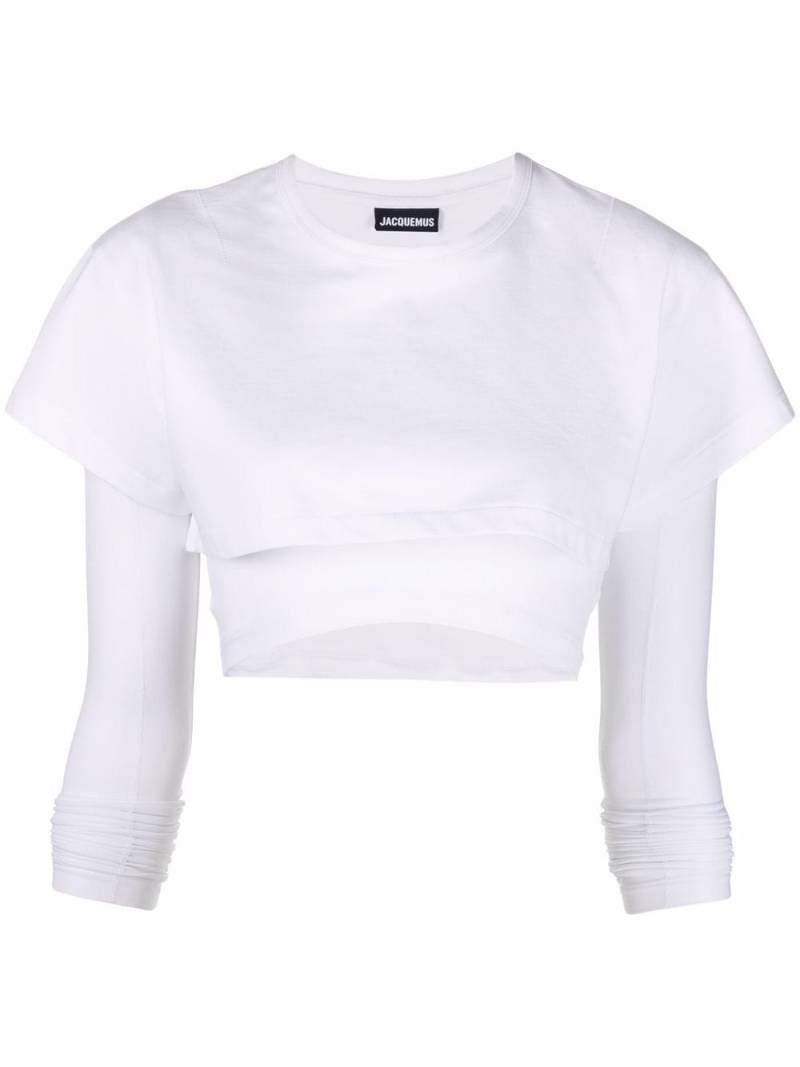 Jacquemus Le Double T-shirt layered top - White von Jacquemus