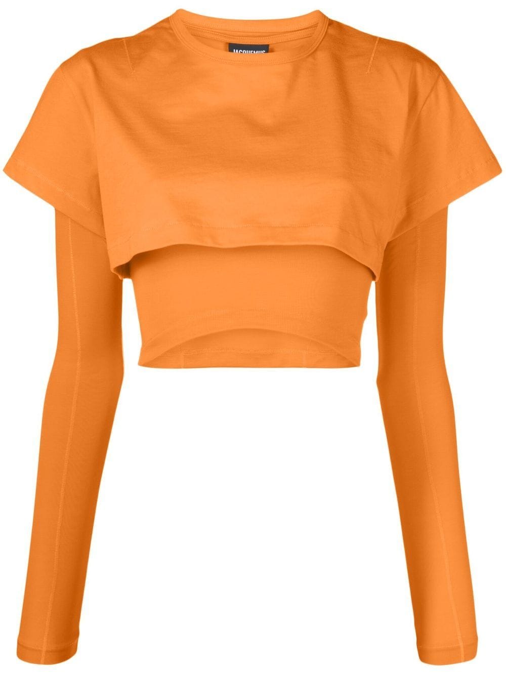 Jacquemus Le Double layered cropped T-shirt - Orange von Jacquemus