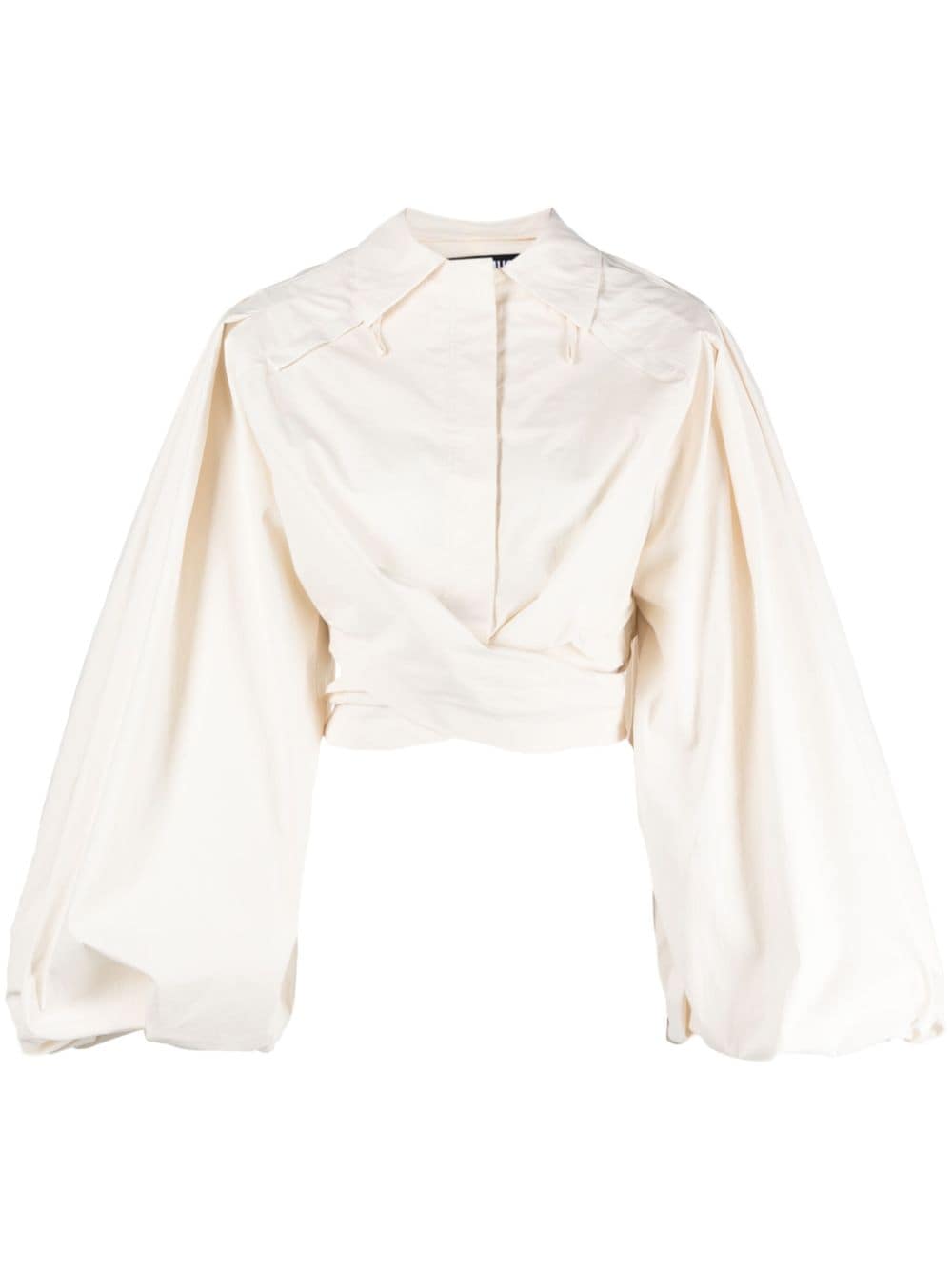 Jacquemus Le Haut Bahia Boule puff-sleeve poplin shirt - White von Jacquemus