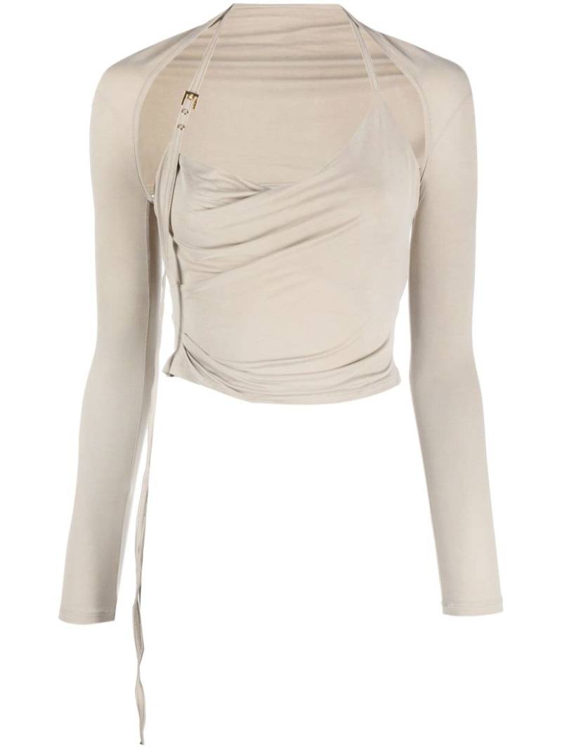 Jacquemus Le Haut Peplo top - Neutrals von Jacquemus