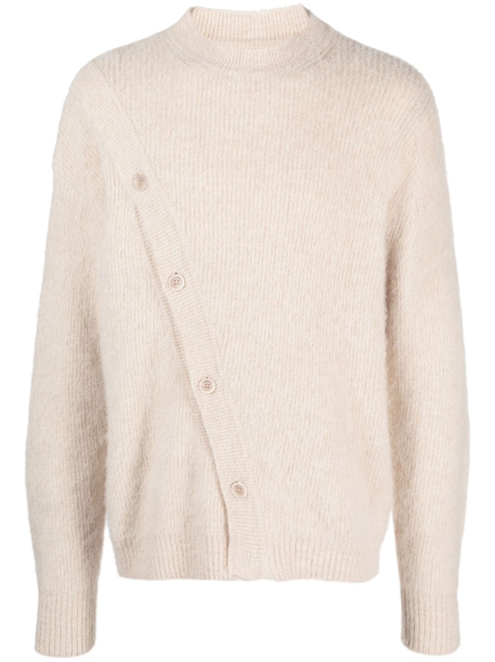 Jacquemus Le Pau asymmetric cardigan - Neutrals von Jacquemus