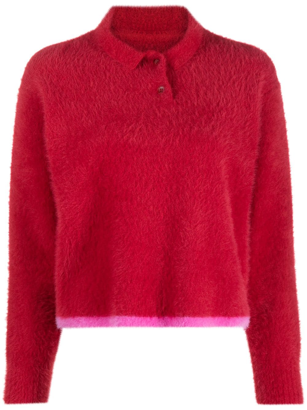 Jacquemus Le Polo Neve knitted polo jumper - Red von Jacquemus