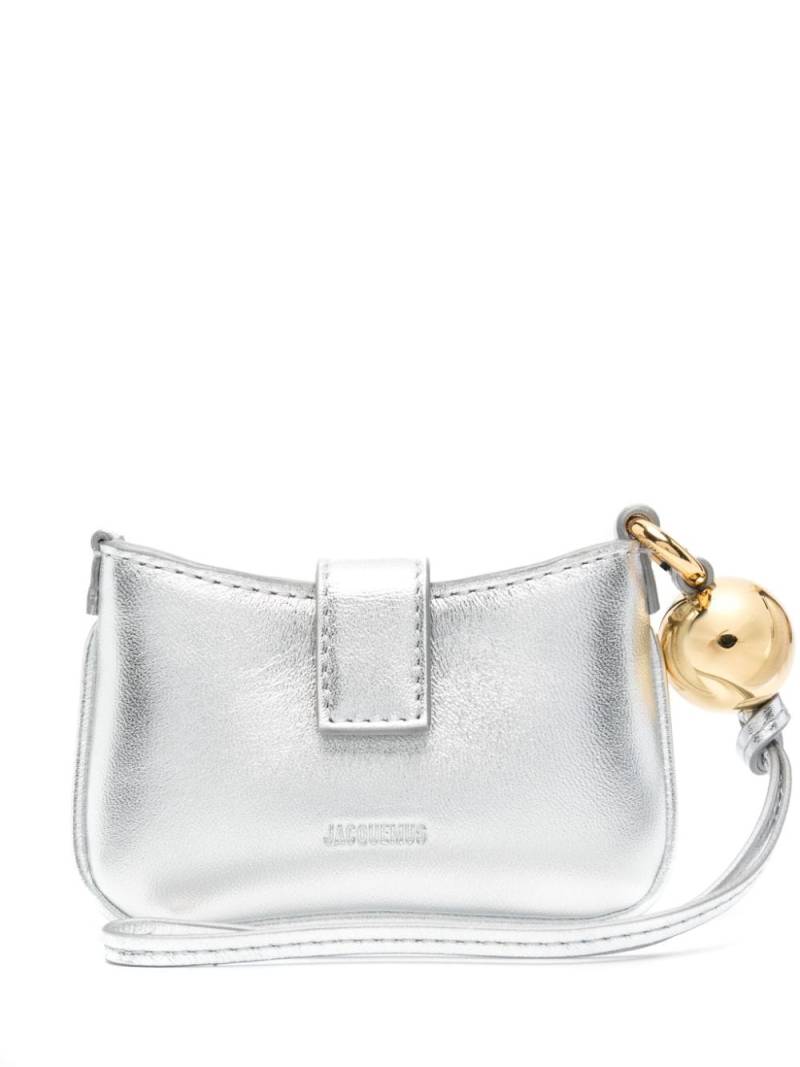 Jacquemus Le Porte Bisou leather wallet - Silver von Jacquemus