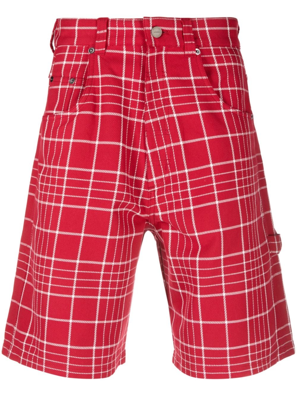 Jacquemus Le short Panni checked Bermuda shorts - Red von Jacquemus