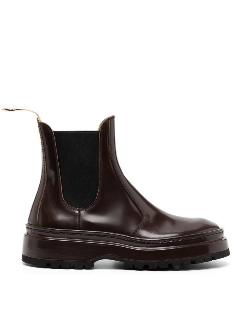 Jacquemus Les Chelsea Pavane leather boots - Brown von Jacquemus