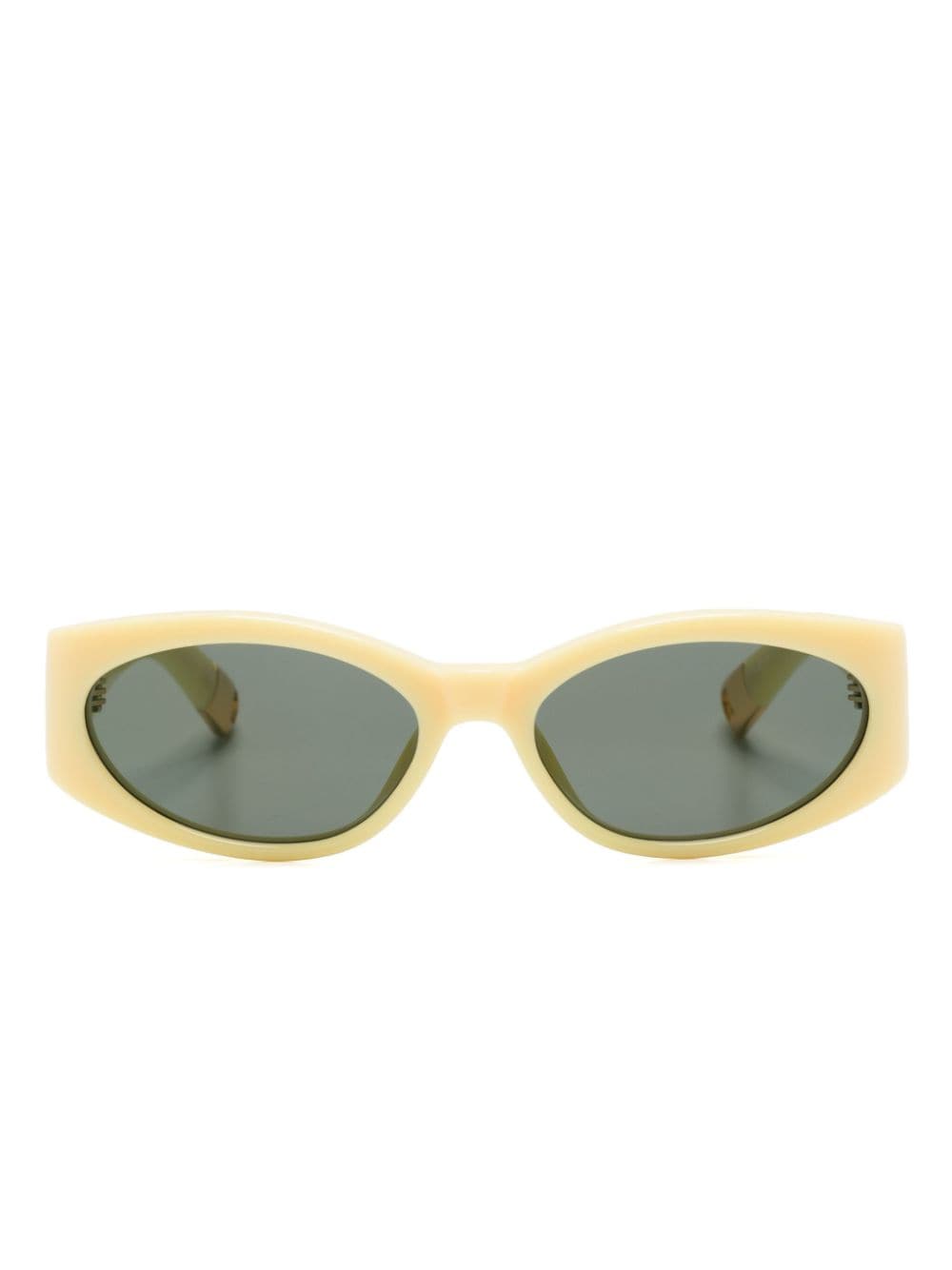 Jacquemus Les Lunettes oval-frame sunglasses - Yellow von Jacquemus