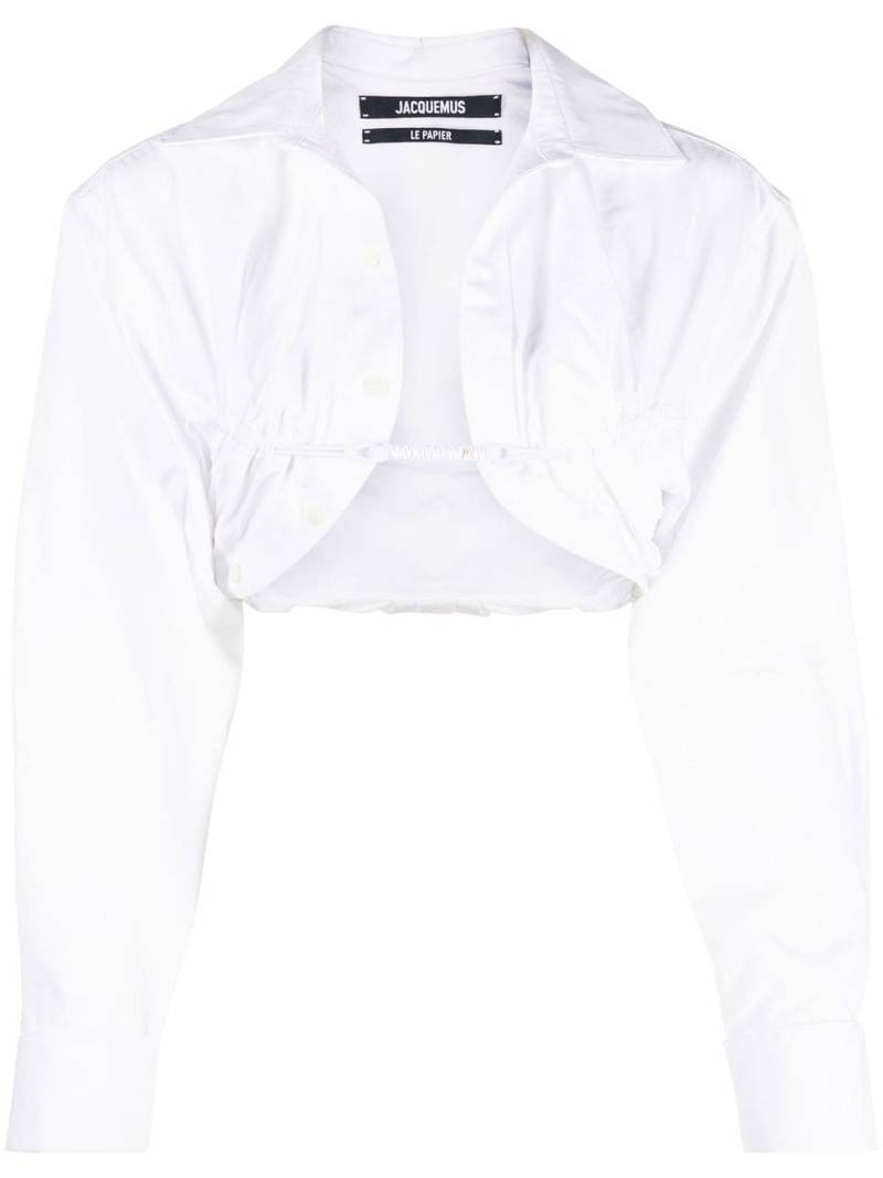Jacquemus Machou cropped shirt - White von Jacquemus