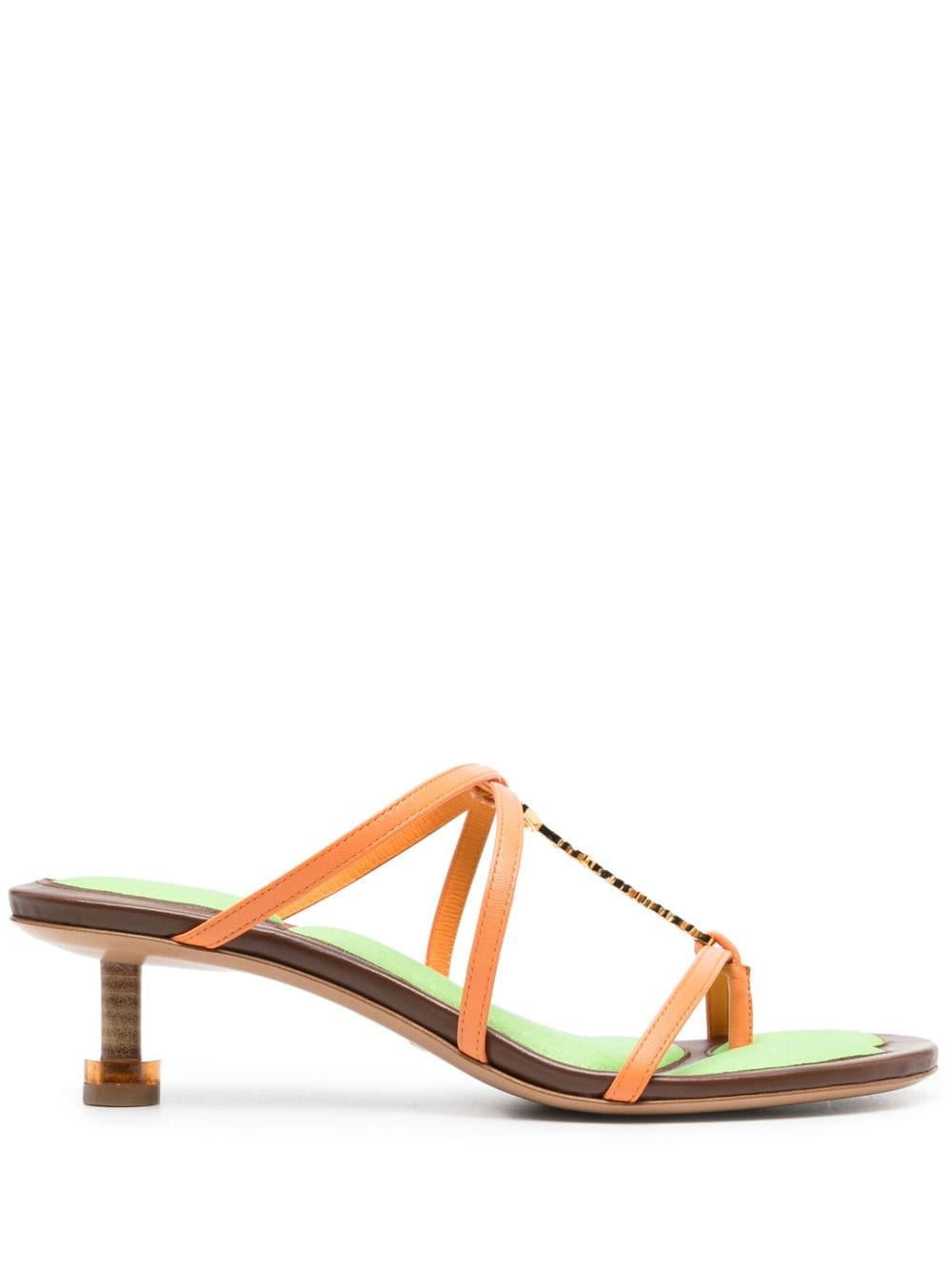 Jacquemus Pralu 45mm leather sandals - Orange von Jacquemus