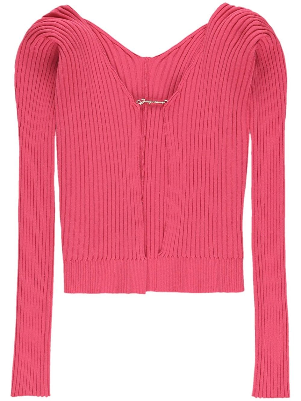 Jacquemus ribbed-knit open-front cardigan - Pink von Jacquemus