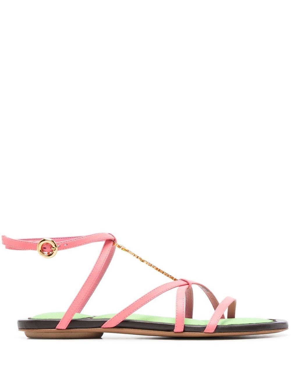 Jacquemus Pralu strappy flat sandals - Pink von Jacquemus