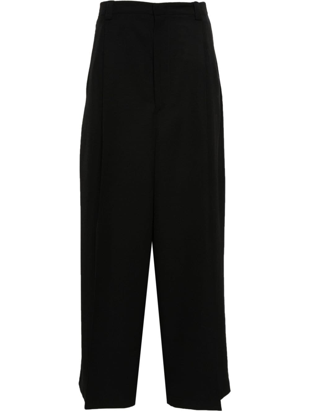 Jacquemus Salti wool wide trousers - Black von Jacquemus