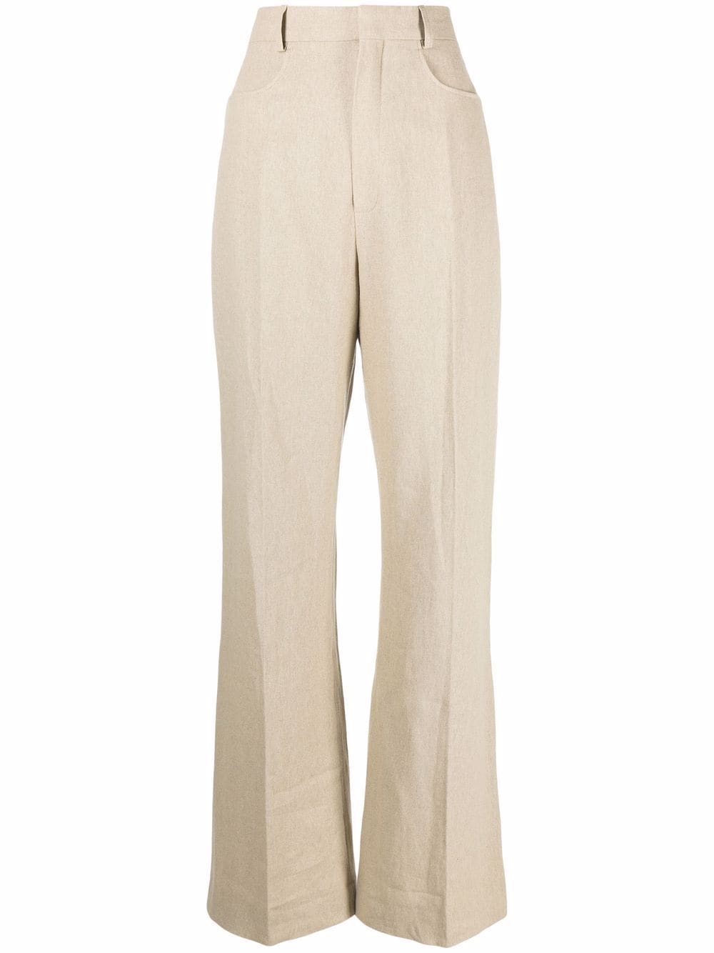 Jacquemus Sauge high-waisted flared trousers - Neutrals von Jacquemus