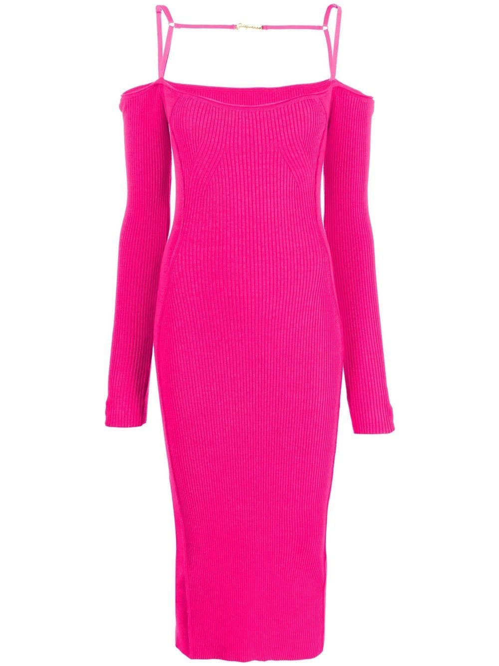 Jacquemus La Robe Sierra ribbed midi dress - Pink von Jacquemus