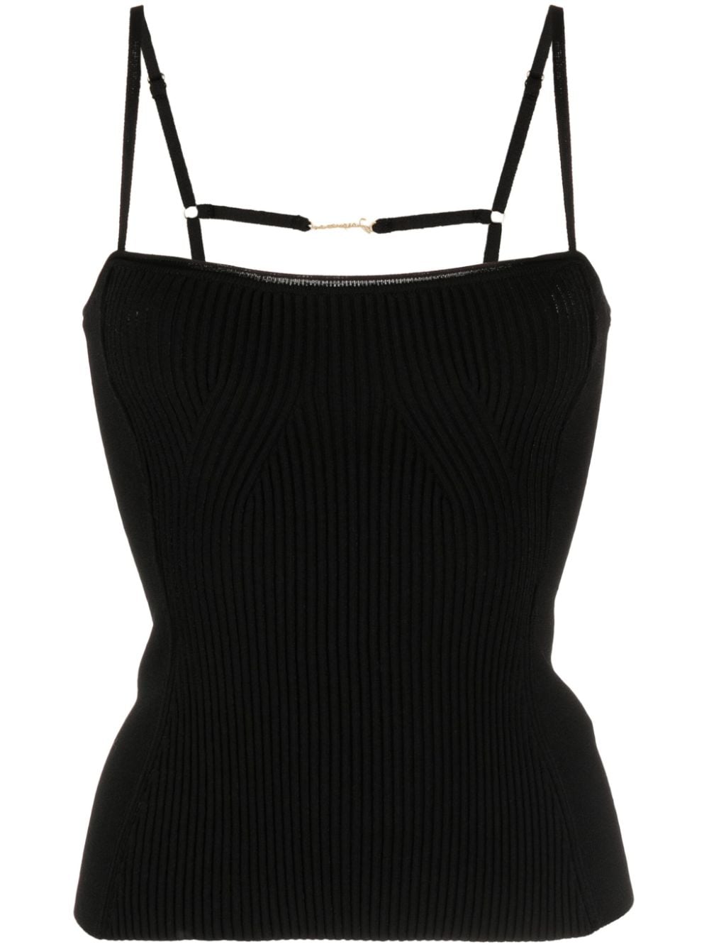 Jacquemus Le Haut Sierra ribbed tank top - Black von Jacquemus