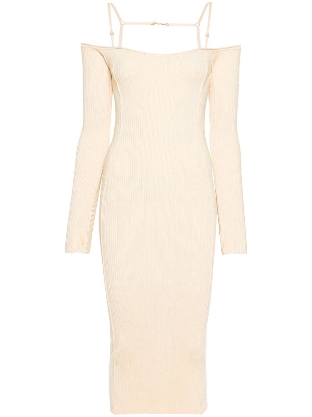 Jacquemus Sierra ribbed midi dress - Neutrals von Jacquemus