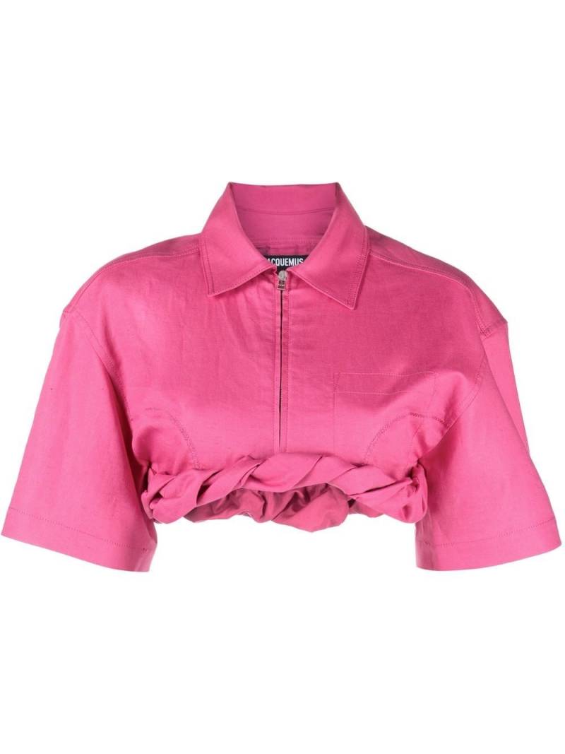 Jacquemus La Chemise Silpa cropped shirt - Pink von Jacquemus