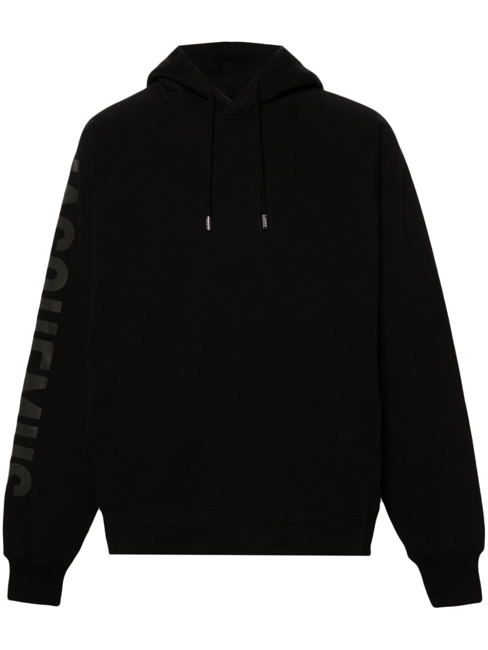 Jacquemus Le Hoodie Typo cotton top - Black von Jacquemus