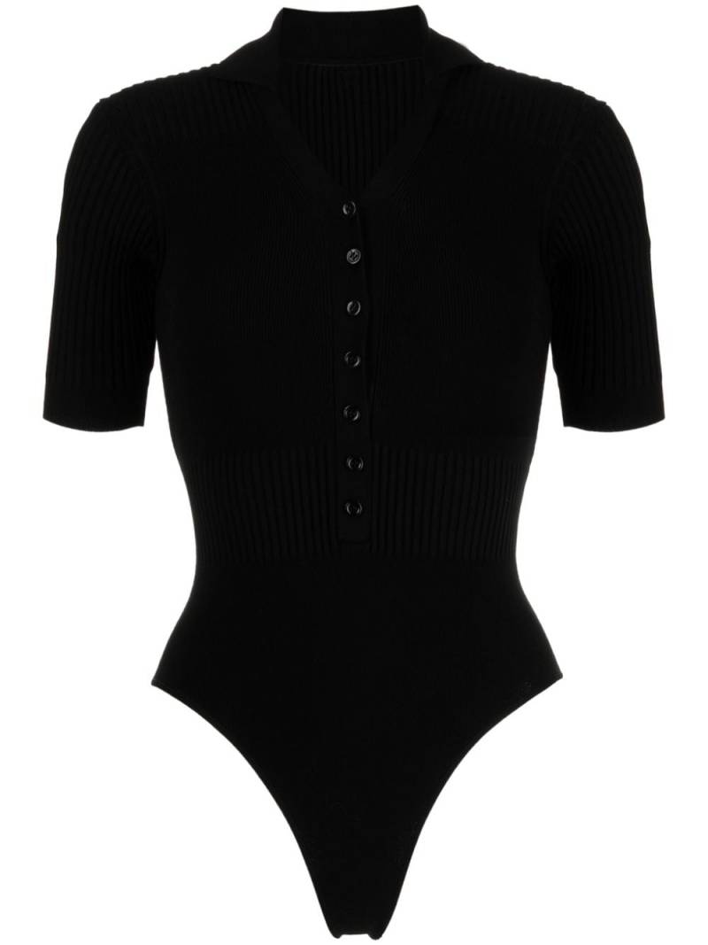 Jacquemus Le Body Yauco polo bodysuit - Black von Jacquemus