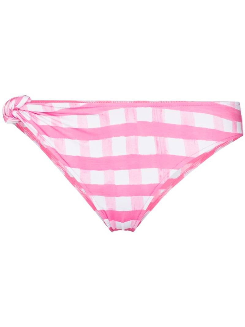 Jacquemus Vichy gingham bikini bottoms - Pink von Jacquemus