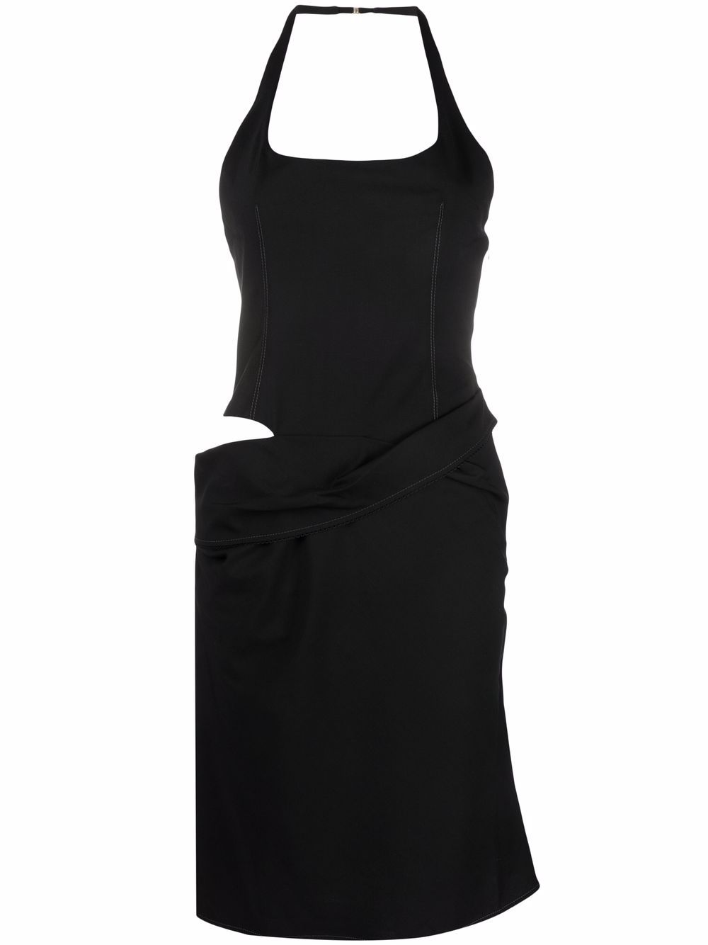 Jacquemus La Robe Hielo asymmetric dress - Black von Jacquemus