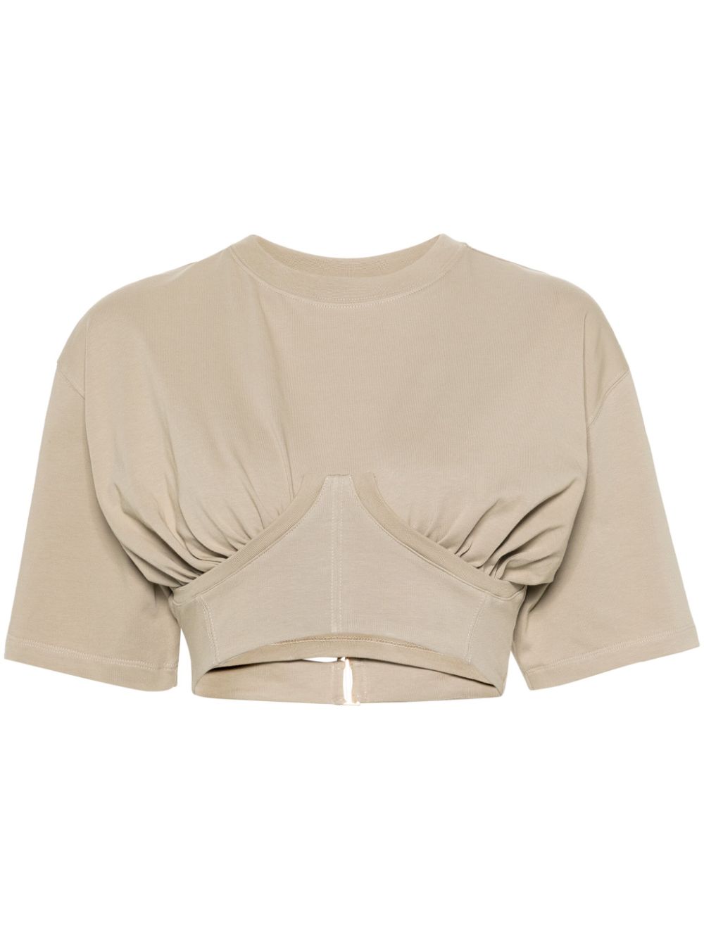 Jacquemus corset-detail cotton T-shirt - Green von Jacquemus