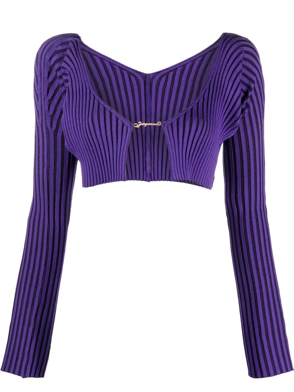 Jacquemus La Maille Pralu cropped cardigan - Purple von Jacquemus