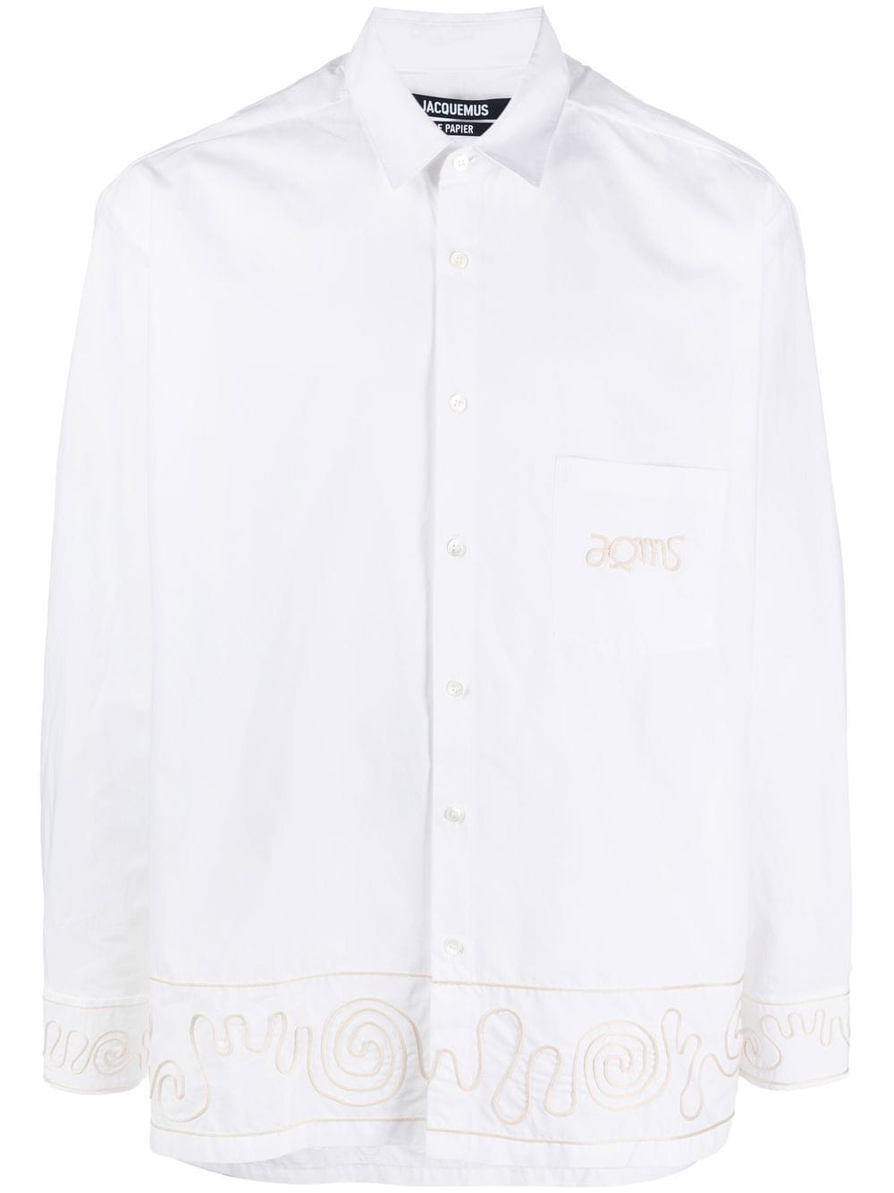 Jacquemus embroidered design long-sleeve shirt - White von Jacquemus