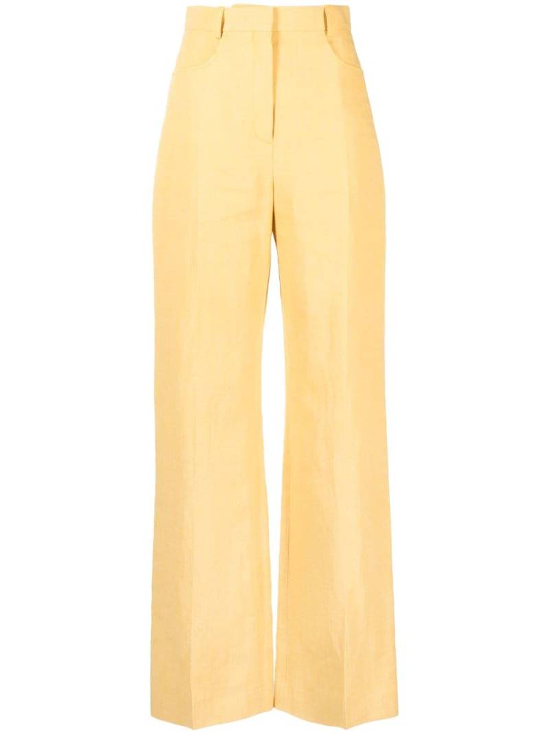 Jacquemus Le Pantalon Sauge flared trousers - Yellow von Jacquemus