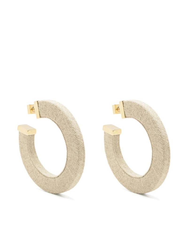 Jacquemus large fabric hoop earrings - Gold von Jacquemus